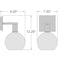 Access Lighting Port Nine Burgundy, Burgundy LED Wall Sconce, Matte Black Finish, Seeded Glass 63145LEDD-MBL/SDG - alternate 5